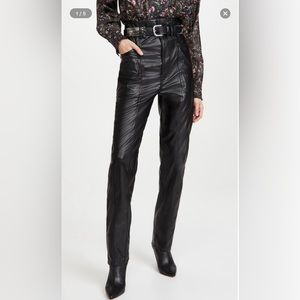 NWT ISABEL MARANT ÉTOILE Tessini Faux Leather taper pants FR 38 US 6